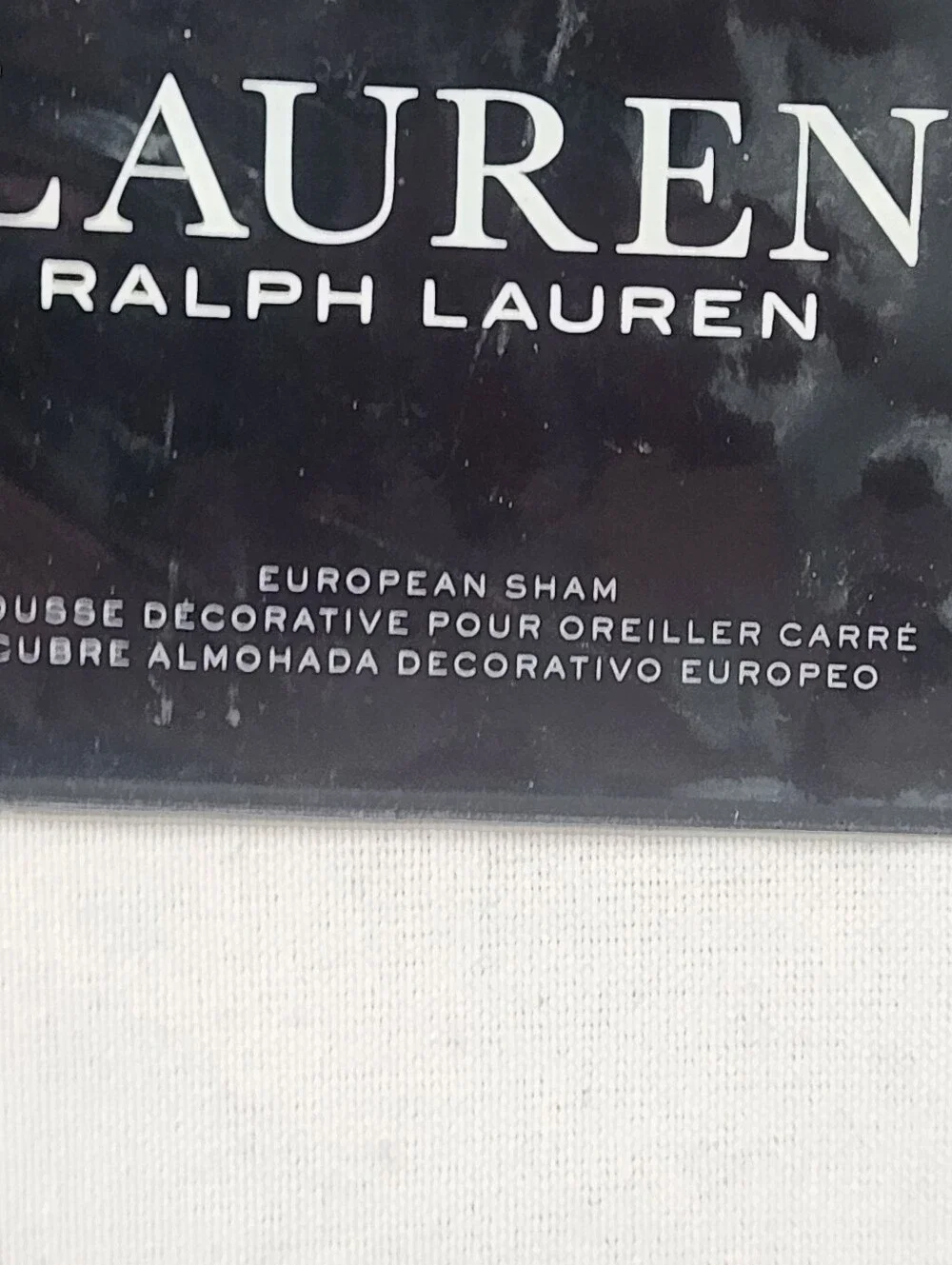 Lauren Ralph Lauren Nora Border Euro Shams Set of 2 White Blue 26x26 NEW